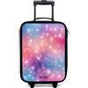 NoBoringSuitcases.com NoBoringSuitcases© Valigia Per Bambini Compatto Bagaglio Ultraleggero | 48x31x19 cm - Trolley A Mano Rigidi LED Ruote Valigie Neonato - Ragazze - Stelle - Astratto - Colori