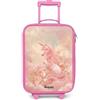 NoBoringSuitcases.com NoBoringSuitcases© Valigia Rosa Per Bambini Compatto Bagaglio Ultraleggero | 48x31x19 cm - Bagagli Rigidi LED Ruote Valigie Neonato Bimbi - Ragazze - Unicorno - Nuvole