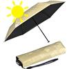 Knirps Ombrello tascabile US.050 Ultra Light Slim Manual con protezione UV e calore - Black HeatShield - Luxury - Oro