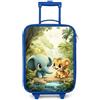NoBoringSuitcases.com NoBoringSuitcases© Valigia Blu Per Bambini Compatto Bagaglio Ultraleggero