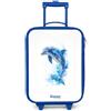 NoBoringSuitcases.com NoBoringSuitcases© Valigia Blu Per Bambini Compatto Bagaglio Ultraleggero