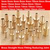 NONE Raccordo per tubo flessibile dritto in ottone Barb Riducendo giunto per tubo dell'acqua 4 5 6 8 10 12 14 16 19mm Adattatore connettore accoppiatore gas rame