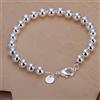 GINSTONELATE vendita all'ingrosso di alta qualità moda argento colore gioielli fascino 8 mm catena perline braccialetti coppia regali per le donne matrimonio