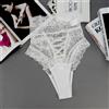 NONE Mutandine intimo Donna Lingerie sexy Vita alta Perizoma in pizzo Perizoma floreale Scava fuori Mutande Intimo Mutandine Slip