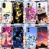 NONE Per Oppo A38 Custodia Oppo A18 Elegante Cover dipinta Trasparente Custodia morbida in silicone TPU per Oppo A18 A 38 OppoA18 OppoA38 Cover posteriore