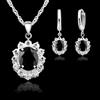YAAMELI Elegante principessa Matrimonio Collana di fidanzamento Orecchini Set di gioielli Regali in cristallo di zirconi cubici color argento sterling 925