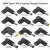 KYMISON Convertitore caricabatterie universale per laptop PD da 100 W tipo C per Asus Lenovo HP Dell Acer Samsung USB C connettore adattatore per caricabatterie rapido
