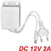JIENUO Adattatore di alimentazione US/EU Esterno Impermeabile AC 100-240V Ingresso DC 12V Volt Uscita Caricatore di alimentazione Convertitore adattatore universale Europa