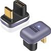 nku Adattatore USB4 a forma di U da 240 W 40 Gbps Angolo di 180 gradi Tipo C Extender Connettore Supporto Display video 8k per MacBook PC Phone Tablet