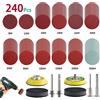 Hands DIY 120/240 Pz 2 Pollici 50mm Dischi Abrasivi Pastiglie 60-3000 Grana Abrasivo Lucidatura Pad Kit Per Trapano Smerigliatrice Utensili Rotanti Carte Vetrate