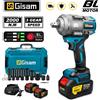 Gisam Gami 2000N.M Torque Brushless Elettrico Avvitatore a percussione 1/2 pollici Cacciavite Cordless Chiave Strumento di Potere Per Makita 18V Batteria Spille