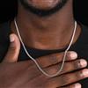 FOMALHAUT Collana a catena cubana da uomo da 3 mm Collana semplice in acciaio inossidabile Moda Gioielli in acciaio al titanio Accessori di tendenza Regalo