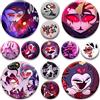 NONE Non sono un capo Distintivo del fumetto Helluva Boss Anime Spilli 32/44/58mm Spilla rotonda per zaino Abbigliamento Accessori Ventole Gioielli Regali