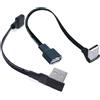 Cavo di prolunga USB a curvatura singola gomito ad angolo retto Cavo dati USB a USB maschio a femmina Cavo piatto tipo L corto 2.0 maschio a femmina
