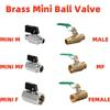 HEBAI Mini valvola a sfera in ottone compressore d'aria acqua gasolio valvola di intercettazione 1/8 "1/4" 3/8 "1/2" BSP filettato da maschio a femmina