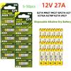 WHITECRANE 5-50 Pz A27 27A 12 V Batteria Alcalina G27A MN27 MS27 GP27A L828 V27GA ALK27A A27BP K27A VR27 R27A Per Campanello Giocattolo di Controllo Remoto