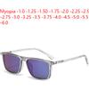 NINJONA Miopia Colore trasparente 6 in 1 Occhiali da sole magnetici ottici polarizzati con montatura quadrata Clip su occhiali personalizzati con prescrizione magnetica