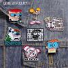 QIHE JEWELRY Serie animata dei cartoni animati Spille smaltate Periferiche anime Personaggi Qual bel giorno per la scienza Spille Distintivo da bavero Regalo di gioielli