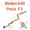 NONE Per Xiaomi Redmi K40 / Poco F3 Sensore di impronte digitali Tasto di ritorno domestico Pulsante menu con accensione/spegnimento laterale Flex