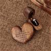 NONE Scatola per proposta di fede nuziale in legno a forma di cuore romantico, personalizzabile per matrimoni, regalo unico per portagioie