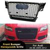 NONE Paraurti anteriore Sport Maglia esagonale a nido d'ape Cappuccio Griglia superiore per Audi A4 B8 2009-2012 S4 RS4 Stile Quattro Griglie Accessori auto