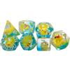 NONE 7 Pz/set 7-Die Gioco Da Tavolo DND Dice Riempito di Anatre Animale D4 D6 D8 D10 D12 D20 D20 Dadi Poliedrici Gioco Del Partito Acrilico Gioco Dadi