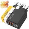 NONE Ricarica rapida 120W Ricarica rapida 3.0 USB Tipo C PD Adattatore da parete per telefono cellulare per iPhone 16 17 Caricabatterie USB C Samsung S24 Xiaomi