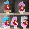 Disney Sirena Principessa Candela Numero 0-9 Torta di compleanno Decorazione candela Festa di compleanno Cake Topper Decorazione baby shower Regalo