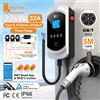 feyree Caricatore EV Feyree con Presa GB/T, 32A Trifase 22kW, Ricarica Rapida EVSE Wallbox con Funzione di Bilanciamento del Carico, Ricarica Domestica AC per Auto Elettriche