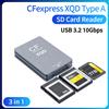 ALLOYSEED Lettore di schede SD CFexpress XQD da 10 Gbps con adattatore per schede CF Express da USB C a USB A/C per produttori di contenuti e creatori di contenuti professionali