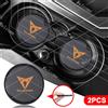 CUPRA 2 Pezzi Tappetini Antiscivolo per Portabicchieri Auto con Logo, Compatibili con Seat Cupra Ateca Born Leon IBIZA Raval Formentor Terramar
