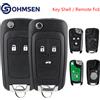 NONE Guscio chiave telecomando a scatto OHMSEN a 2/3 pulsanti per Vauxhall Opel con lama HU100 - Astra J, GTC, Corsa, Insignia, Zafira, Adam, Cascada
