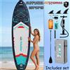 funwater Tavola da Paddle Gonfiabile Ultra-leggera Funwater SUPFW50B 350*90*15 per Yoga in Acqua, Pesca, Surf e Viaggi per Adulti, Antiscivolo