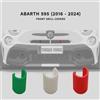 NONE Set di 3 Coperture per Griglia Anteriore Auto con Tricolore Italiano, in Plastica Resistente, per Fiat Abarth 595 Serie 4 2016-2024, Accessori Auto