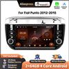 Podofo per Fiat Punto 2012-2015 Wireless CarPlay per Apple Android Auto Autoradio GPS Navigazione FM WiFi BT Multimedia Stereo RDS EQ