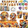 Bandai Decorazioni per Festa di Compleanno Dragon Ball Goku, Tovaglia, Bicchieri di Carta, Piatti, Tovaglioli, Sacchetti Regalo, Stoviglie Usa e Getta per Bambini e Baby Shower