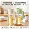 XMSJ Spruzzatore d'Olio 2in1 in Plastica per Cucina, Barbecue, Picnic, Utensile da Cucina per Casa, Dispenser per Olio d'Oliva da 500ml