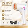 LYSMOSKI Epilatore laser per donne e uomini, dispositivo IPL per la rimozione dei peli a casa con finestra di trattamento da 5,2 cm², quasi indolore, risultati visibili in 2 settimane, trattamento per
