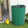 NONE Serbatoio Pieghevole per Acqua Piovana con Coperchio e Rubinetto - Contenitore Impermeabile in PVC per Raccolta Acqua Piovana, Resistente ai Raggi UV, Contenitore Verde per Giardino, Balcone e