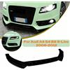 F.Q.D.CAR Spoiler Anteriore per Paraurti Auto, Accessori di Modifica per Audi A4 S4 B8 S-Line 2009 2010 2011 2012, Nero Lucido/Look Carbonio