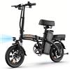 URLIFE F1L 250W Bici Elettrica Pieghevole da 14 Pollici, 48V 7.5Ah, Ricarica Rapida, 40KM, Sospensione Idraulica, Doppio Freno a Disco, Bici Elettrica per Pendolari
