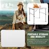 Tavolo Pieghevole 75cm in Alluminio, Tavolo Portatile Regolabile in Altezza per Picnic all'Aperto, Balcone, Campeggio, Resistente ai Graffi e Facile da Pulire
