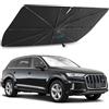 D-Lumina Ombrello Parasole Auto Au.di Q7 2020, Parasole Auto Parabrezza Interno Pieghevole, Blocca il 99.9% dei Raggi UV, Manico Orientabile a 360°