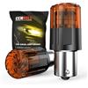 Cenmoll Lampadina LED P21W giallo ambra, 3200LM super luminosa 12V-24V 1156 BA15S 382 P21W per auto, indicatori di direzione posteriori, luci di posizione e luci diurne, confezione da 2
