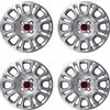 Generico SET 4 COPRICERCHI COPPA RUOTA COPRIRUOTA BORCHIE CERCHIO Diametro 14 con adesivi Panda Specifiche per Panda modello 312 e 319 prodotte dal 2012 in poi - 756/14-14195