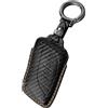 Rondrive Custodia per chiave auto, compatibile con Lexus LBX UX NX200t NX350h NX450h LX600 GX460 PU pelle fibra di carbonio modello cover chiave custodia chiave tipo A 3 tasti linea arancione