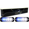 RIGIDON 2 Pezzis 4 LED Lampada di Emergenza Strobo Barra Led, 3.3 Pollice 12V 24V Faretti Fendinebbia Per Off road Auto Fuoristrada Camion SUV UTE ATV Barca 4x4 Veicoli, Bianco Blu Impermeabile