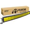 RIGIDON Barra Led Fuoristrada, Curva 32 Pollici 80 cm 405W Barra Luce Led, Led Light Bar Per Auto Camion SUV ATV 4x4 Veicoli, Impermeabile Faretti Fendinebbia, 3000K Giallo Luci di Lavoro