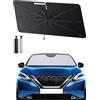 SHAOHAO Compatibile con Qashqai J12 2021-2025 parasole auto protezione solare parabrezza pieghevole protezione UV parasole tessuto antipiega Qashqai Accessori