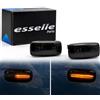 Esselle Parts Coppia Frecce Laterali Nero Fumé Progressive Dinamiche A Led per Jeep Patriot, Compass MK1, Cherokee KK, Grand Cherokee MK3 WK, Plug and play Canbus nessun errore